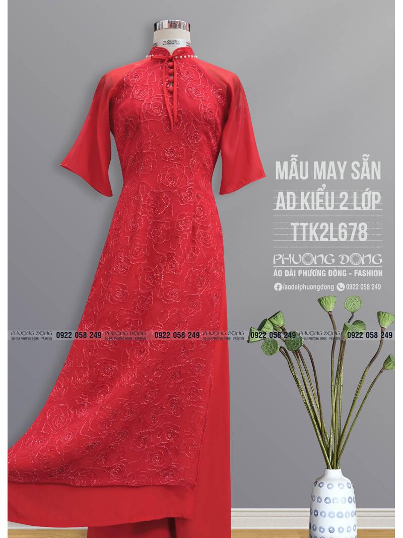 Áo Dài Phom Trẻ 2 Lớp 4 Tà TTK2L678